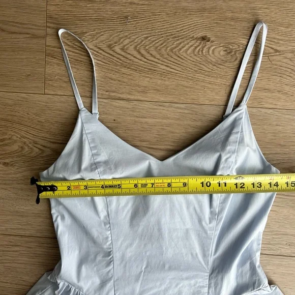 Wilfred Technique Poplin Maxi Dress Sz 0 Light Blue - Picture 6 of 14